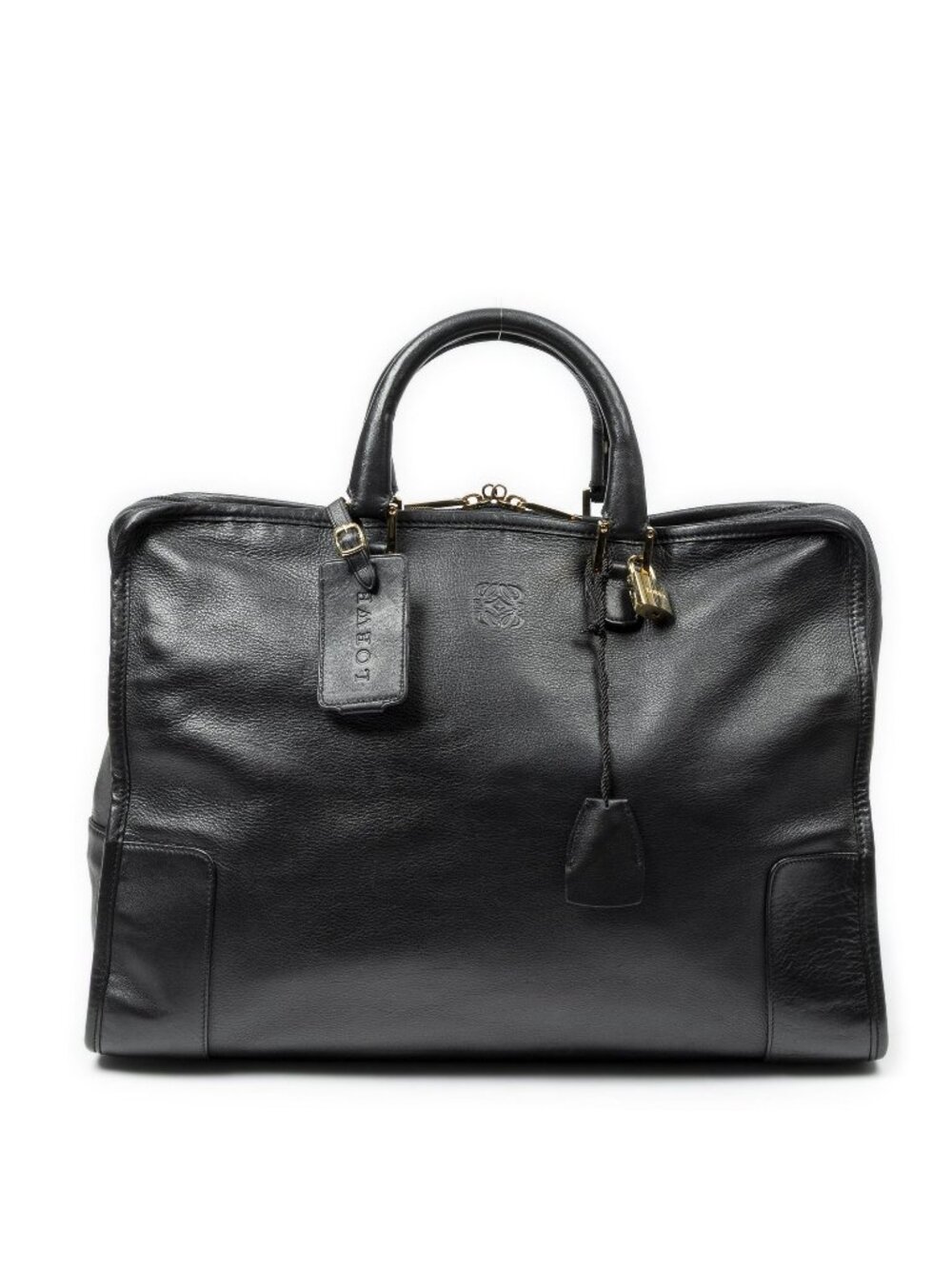 Loewe Amazona Black Calfskin Leather Handbag